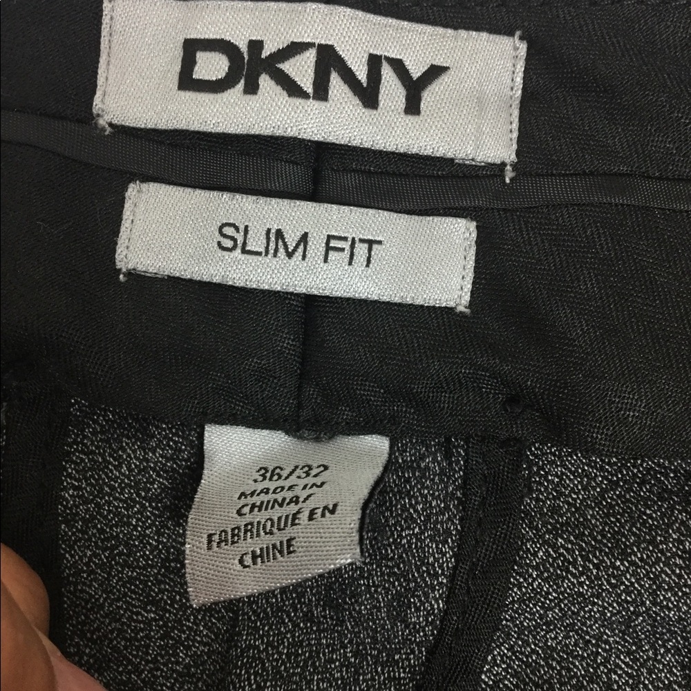 Dkny slim fit charcoal gray dress pants - Picture 7 of 10